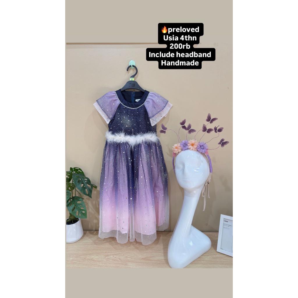 baju dress anak perempuan ultah
