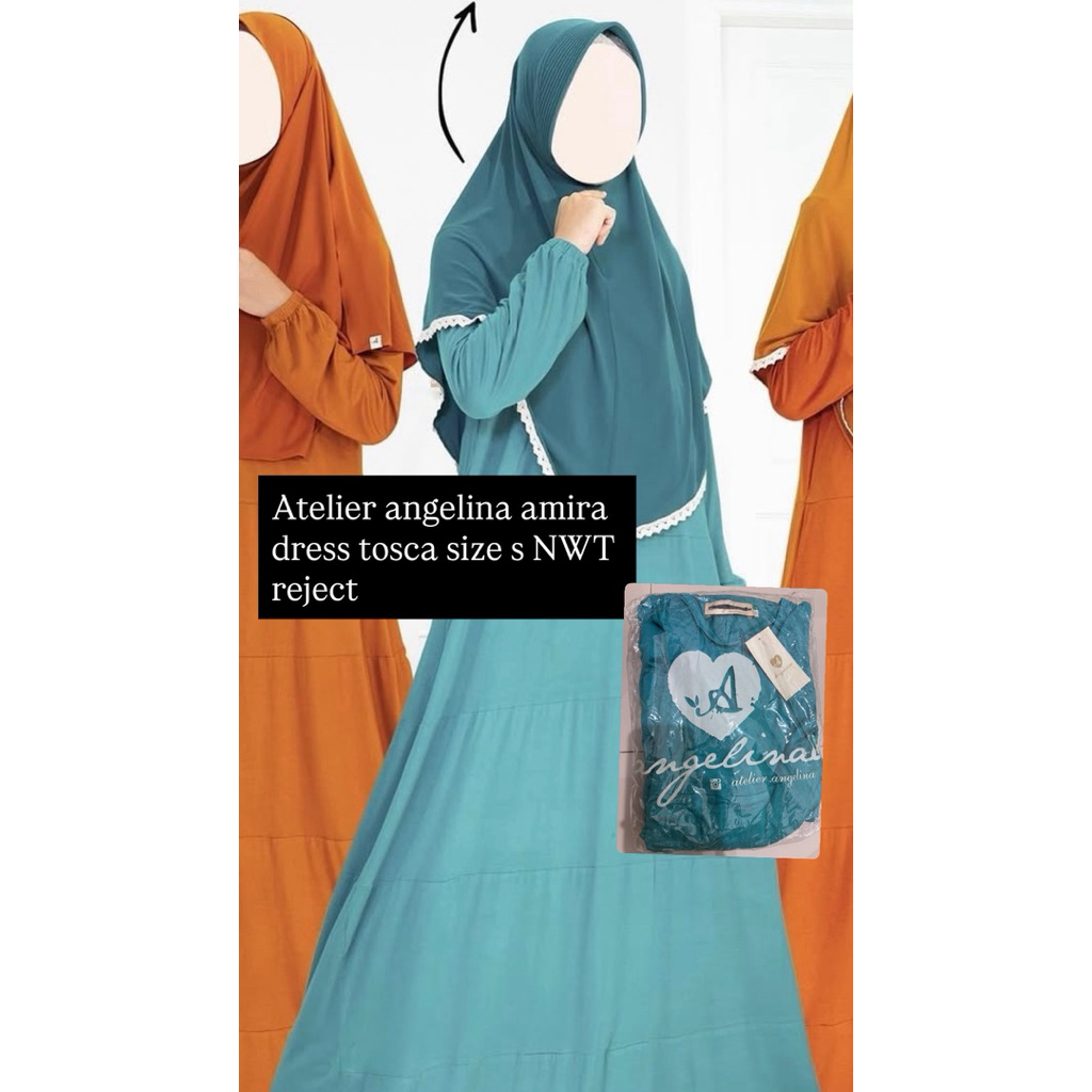 Amira dress Atelier Angelina nwt reject size s warna tosca edisi lawas