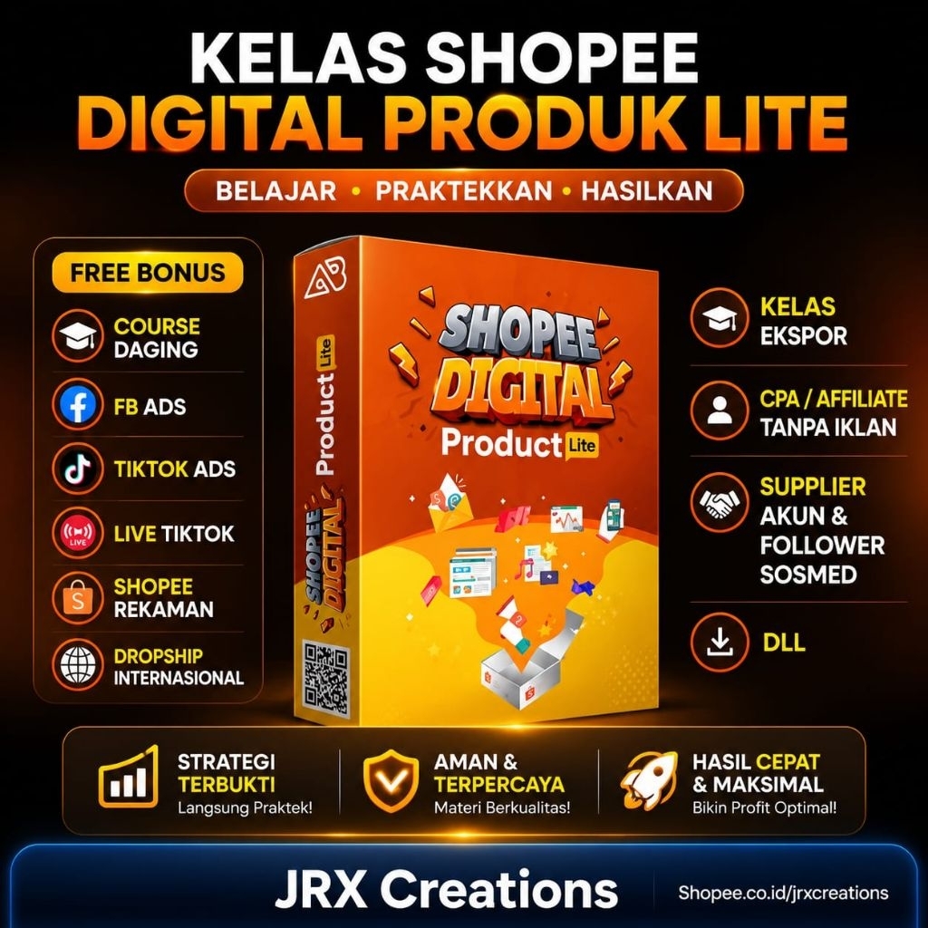 CARA JUALAN PRODUK DIGITAL DI SHOPEE + UPDATE | FREE BONUS KELAS TERNAK  AKUN TIKTOK ANGGA SUGARA