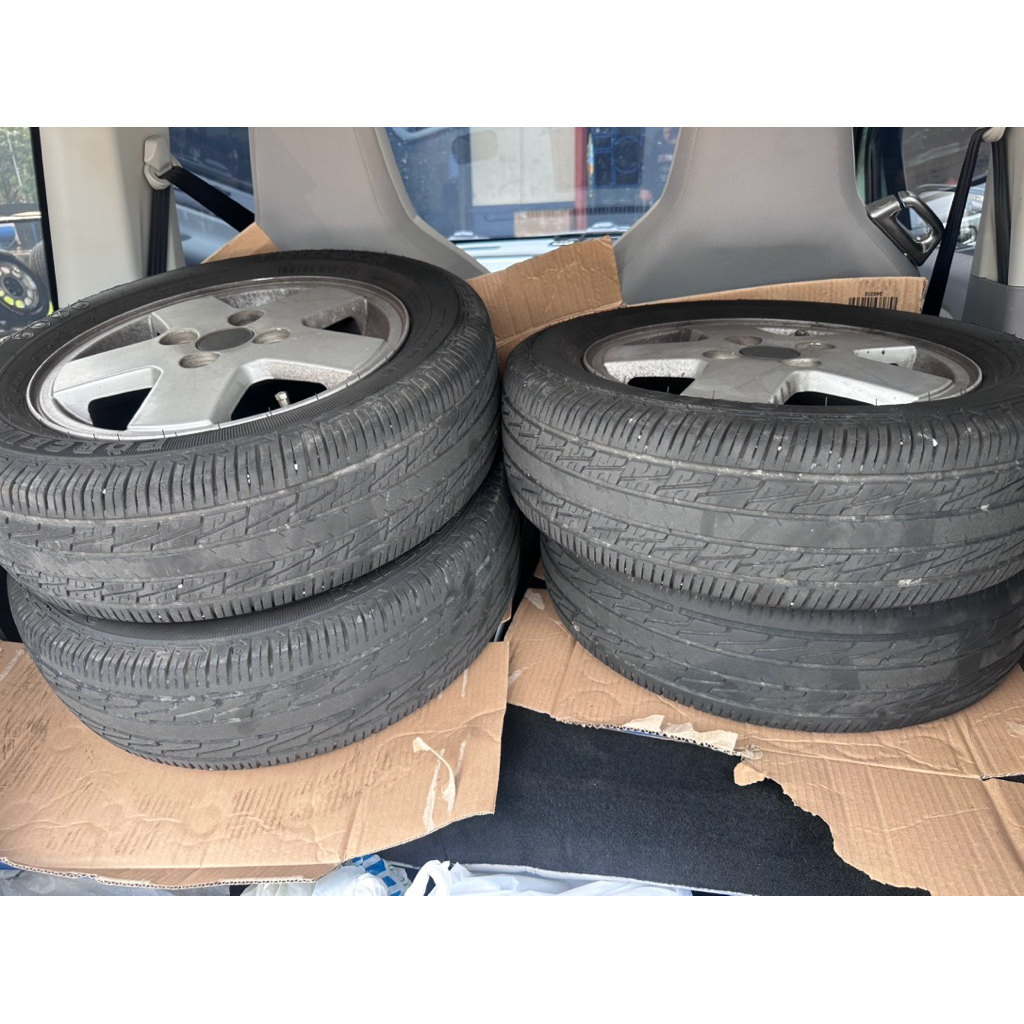 dijual velg ban wuling air ev karimun r13 bekas murah ring13 agya 155 65 ayla