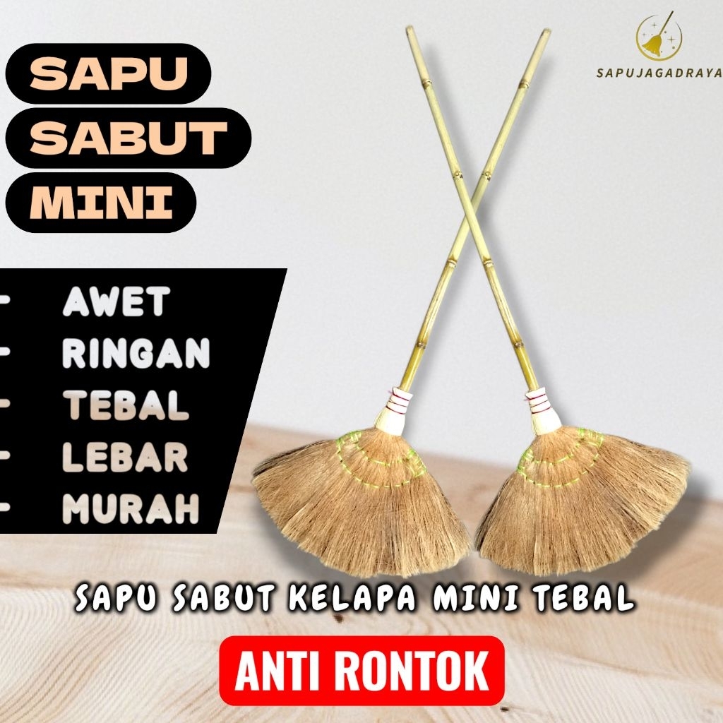 Sapu Lantai Ijuk Murah Tepes Sabut Kelapa / Sapu Ijuk Tepes / Sapu Tepes Kelapa