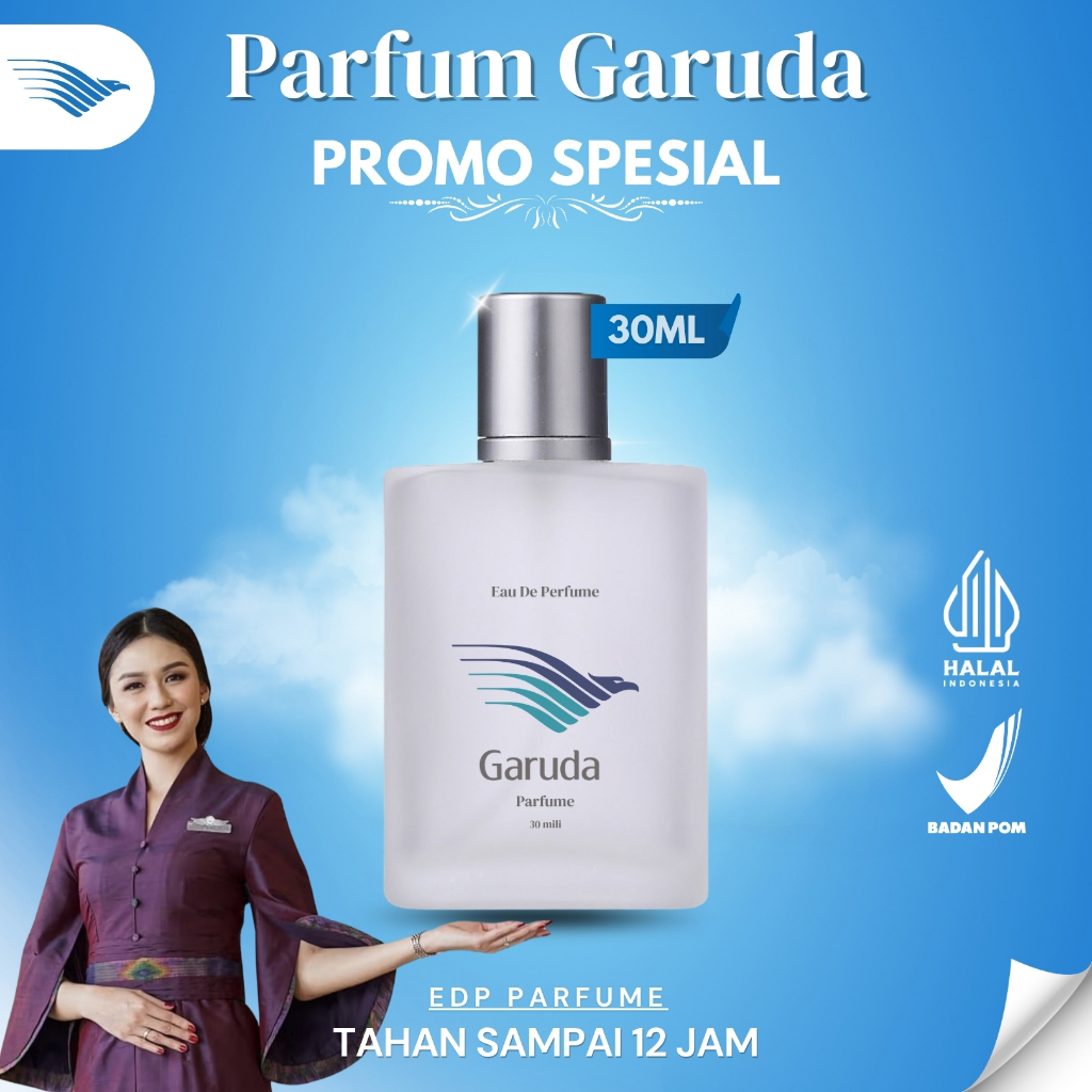Parfum Garuda Indonesia Unisex 30ml - Aroma Jasmine Green Tea & Original Tahan Lama, Unisex