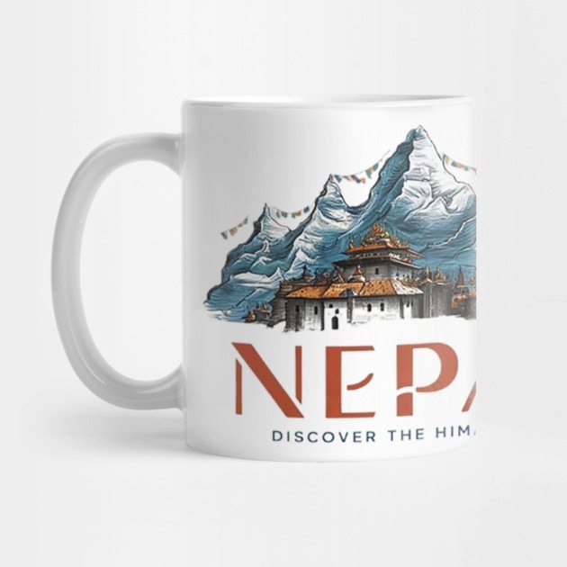 Gelas Souvenir Nepal - Discover the Himalayas - Nepal Tea Mug