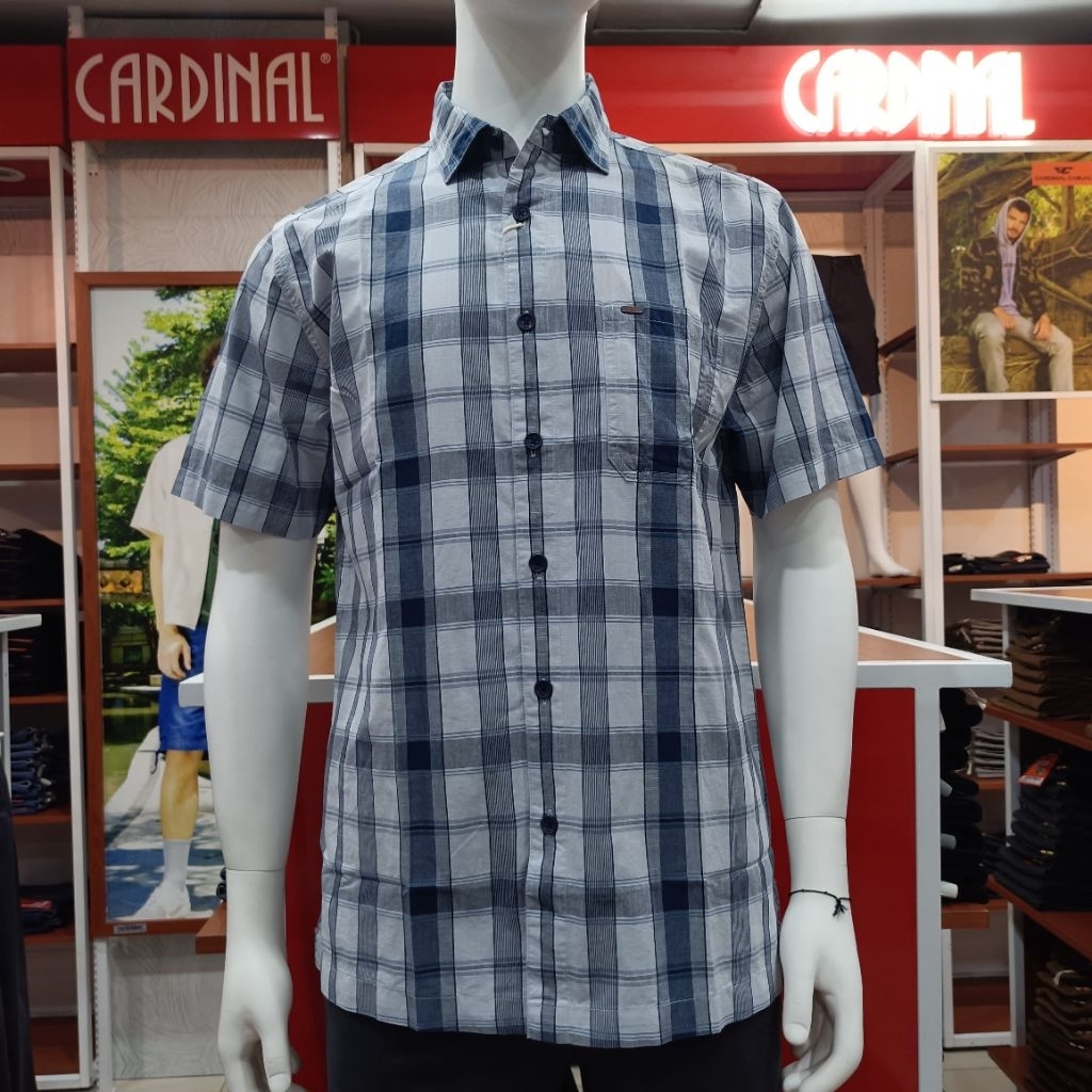 cardinal casual kemeja bigsize / jumbo ukuran M - 4XL lengan pendek devisi cardinal casual original