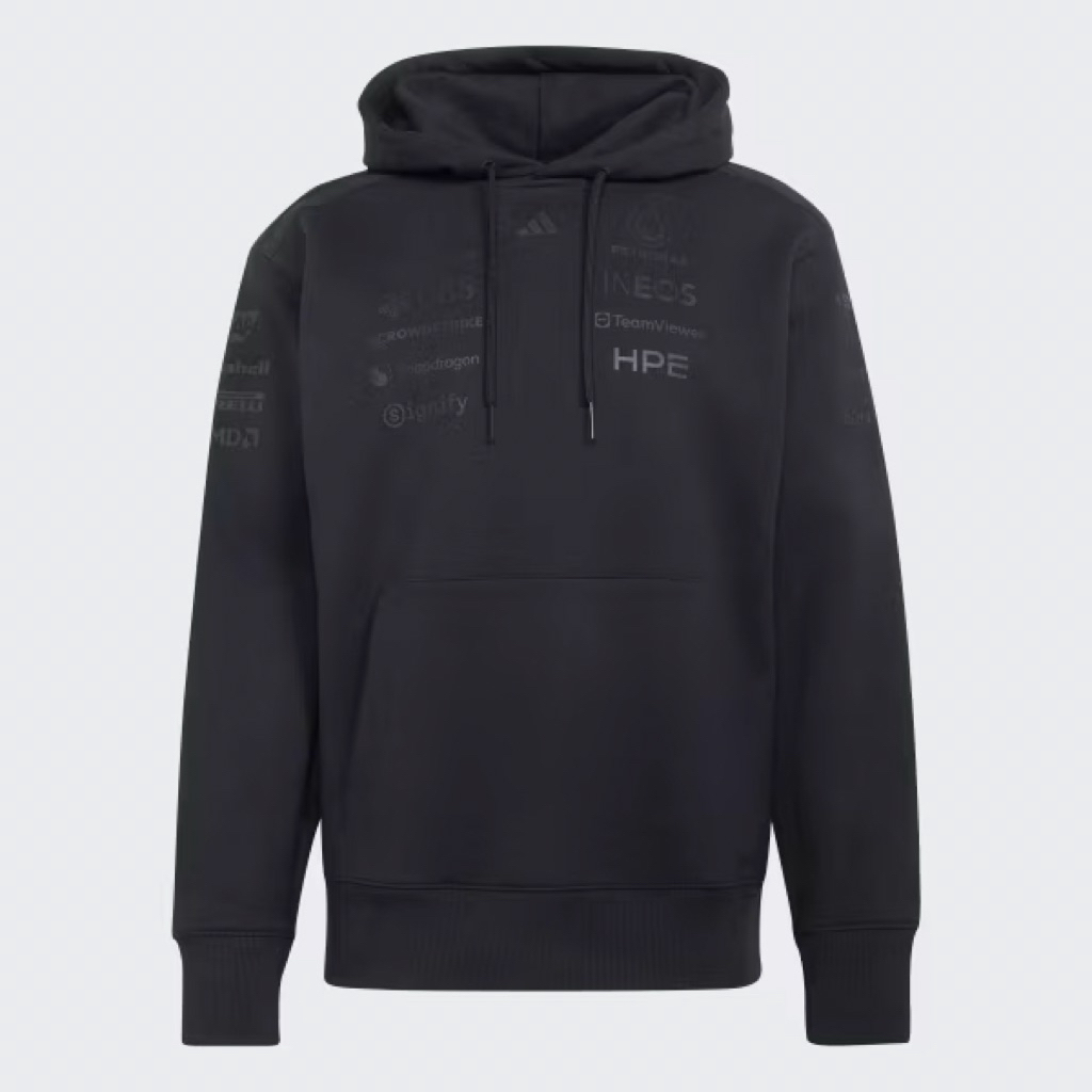 adidas Hoodie Mercedes AMG Petronas Formula 1 Team Night Driver Black BNWT Original Resmi KF9118