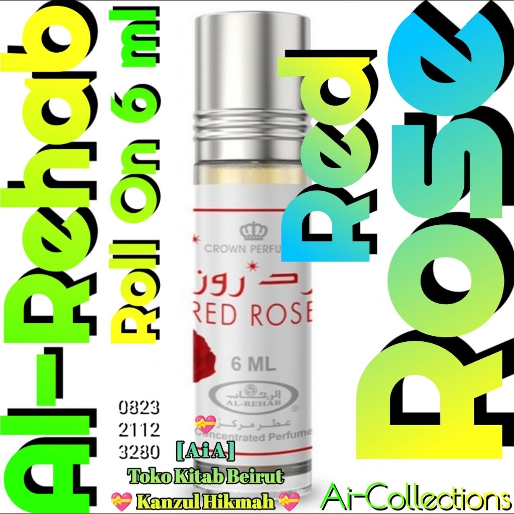 Ai-Kh4rhb > Parfum Al-Rehab Red Rose Ros Mawar Merah Redrose Redros Roll On 6 ml Original Rhb By Al-