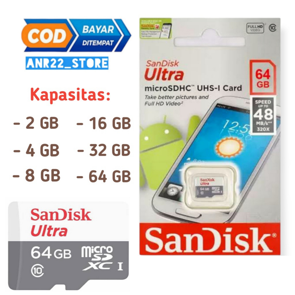 Sandisk Ultra Micro SD Card 128GB 64GB 32GB Memory Sandisk mmc 2gb 4gb 8g 16gb Memori oem Kartu