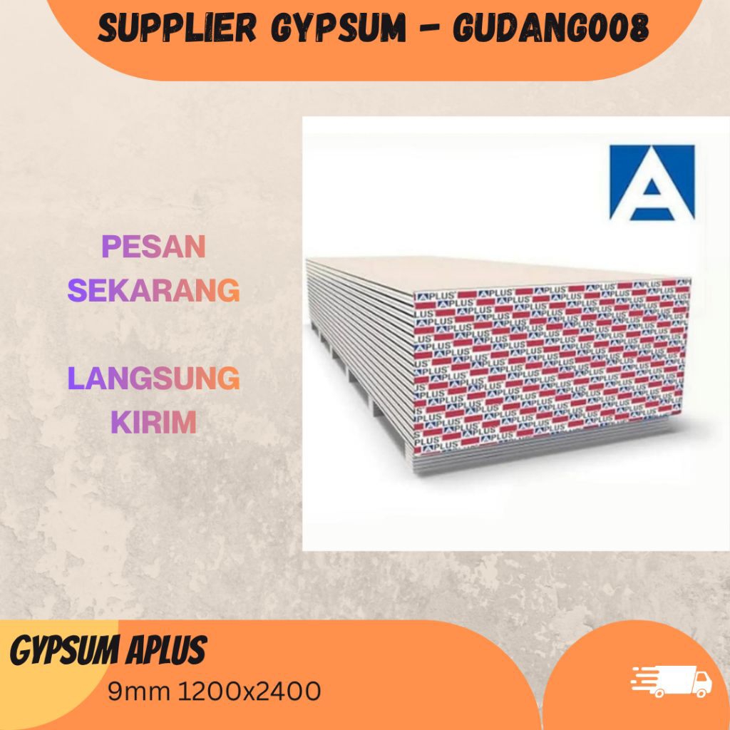 Gypsum aplus 9mm 1200x2400 / papan gypsum / plafon