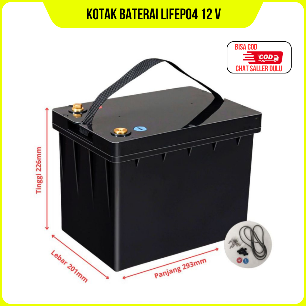 Box Aki 12V 90Ah 100Ah Kotak Baterai 12V 120Ah Lithium Lifepo4 Kotak Casing Baterai 24V 200Ah 240Ah