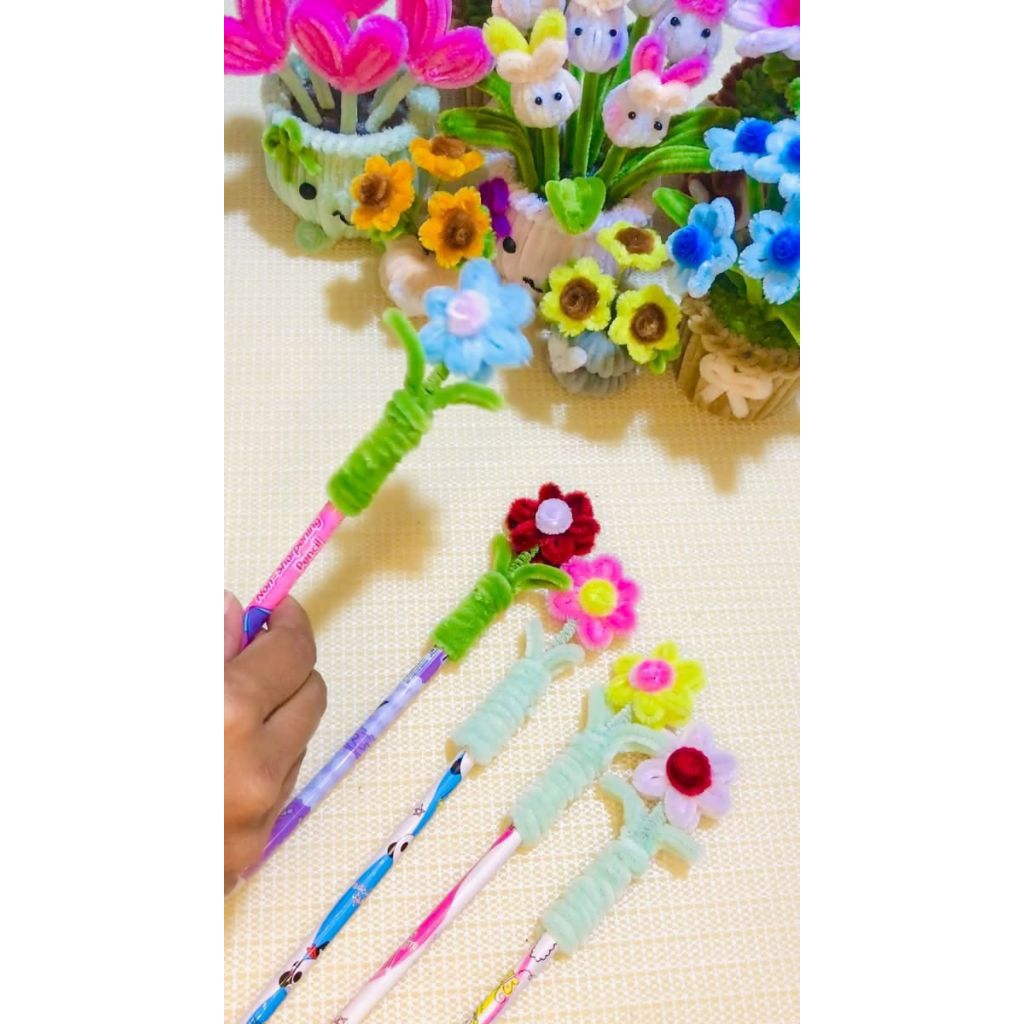 Pensil/pulpen hias karakter goyang lucu, unik, menarik untuk anak-anak