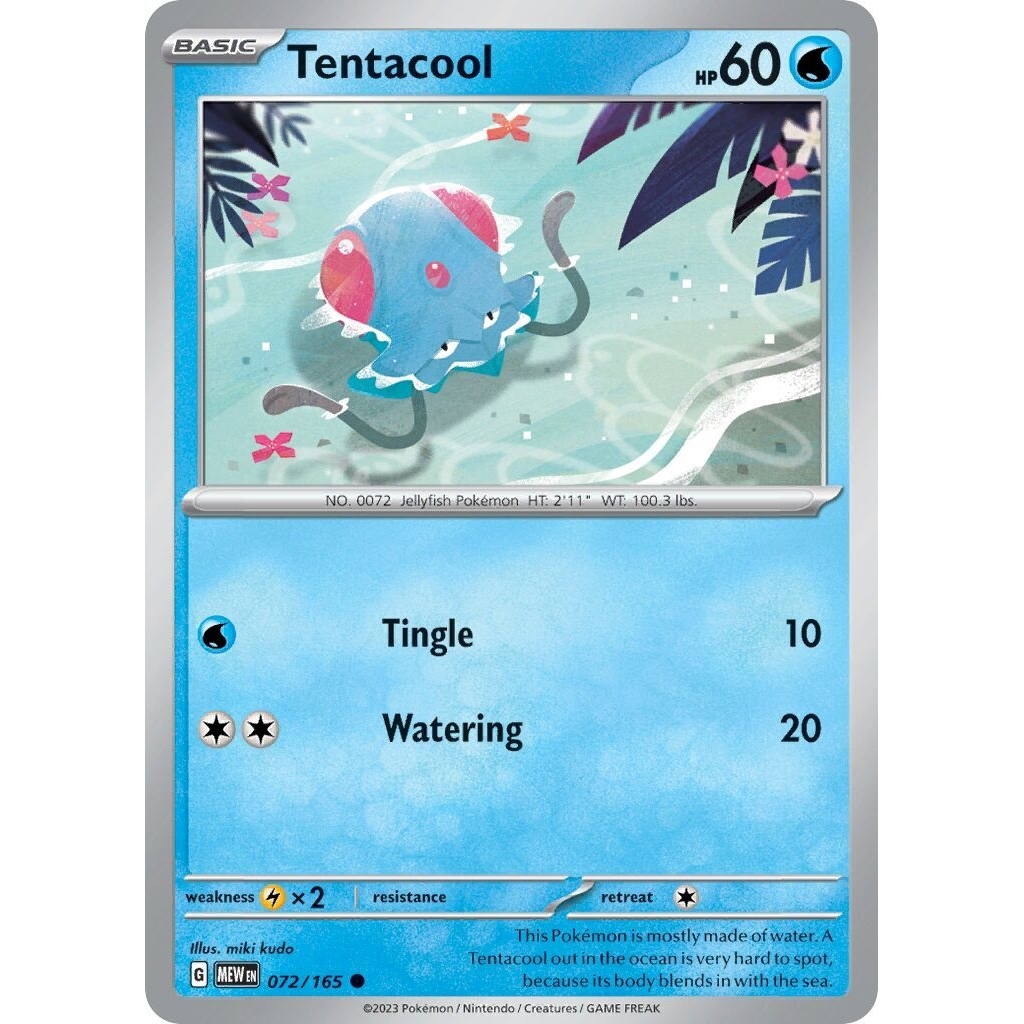 Tcg Pokemon Tentacool Mew 151