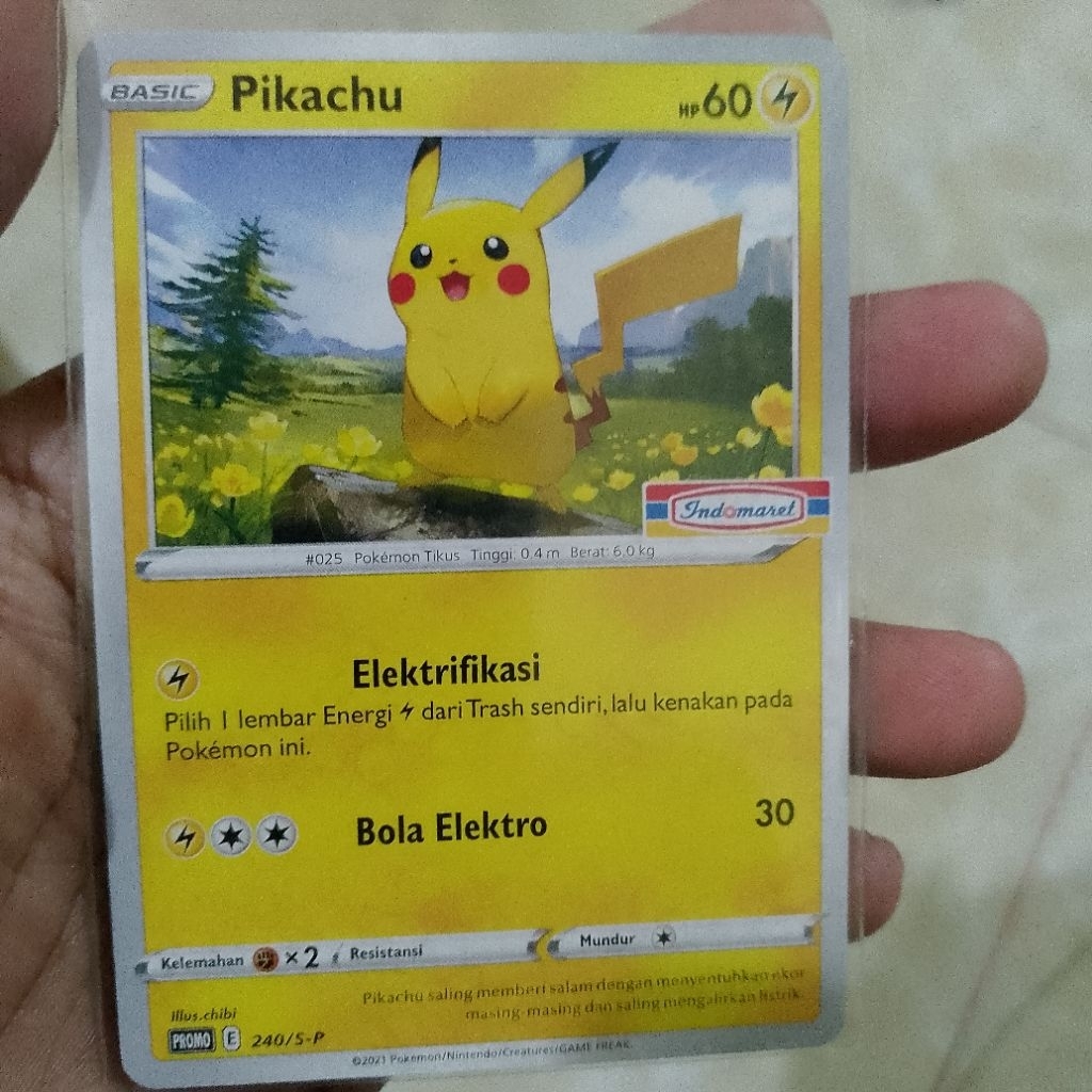 Pikachu Kartu Pokemon Indomaret