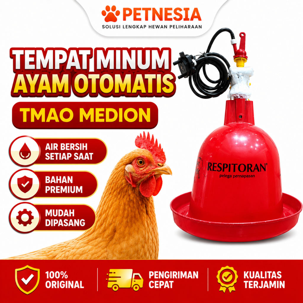 TEMPAT MINUM AYAM OTOMATIS TMAO MEDION - Tempat Minum Water Drinker Lengkap Asli Medion