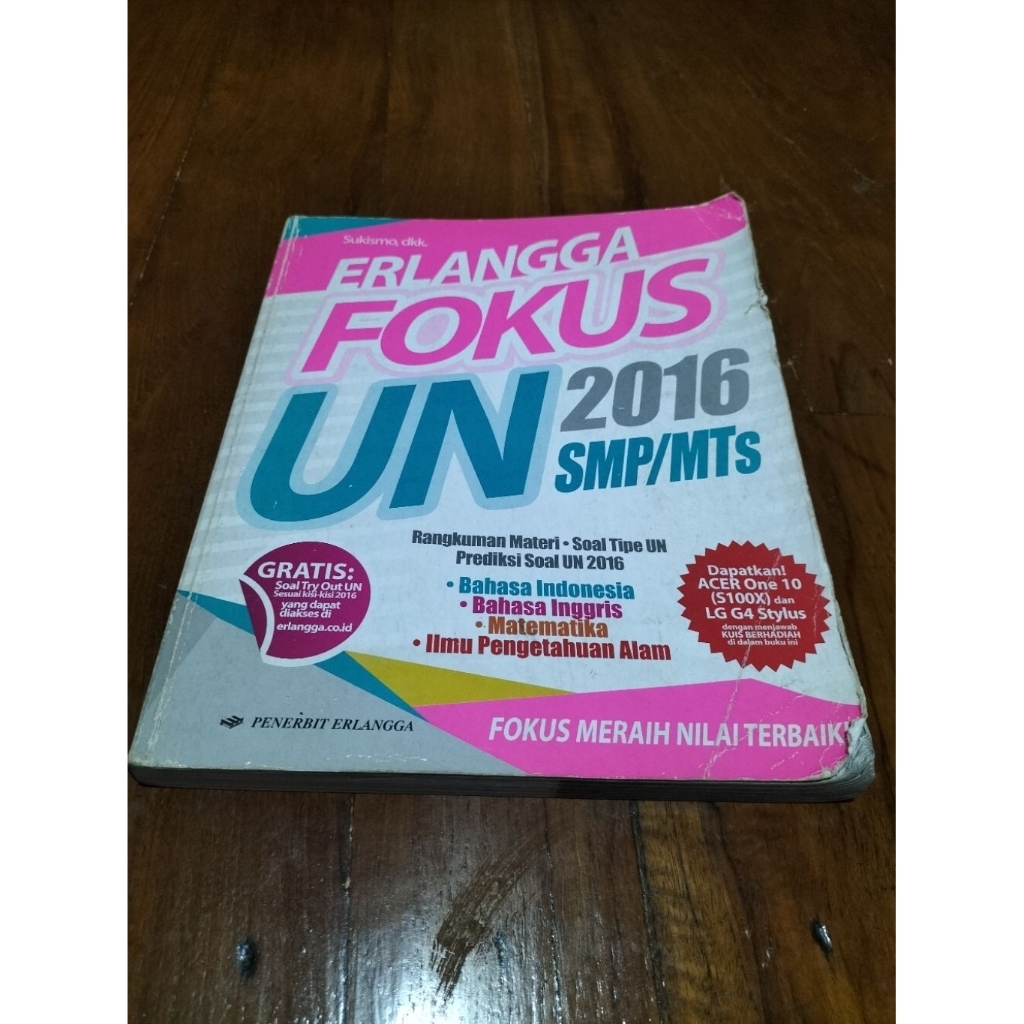 Preloved ERLANGGA SMP UN  Soal & Pembahasan 2015-2016