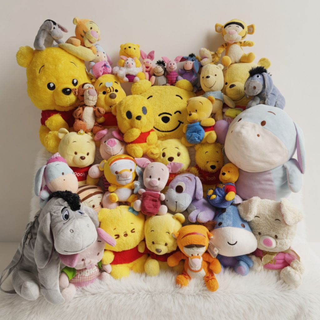 BONEKA WINNIE THE POOH EYORE PIGLET TIGER ORIGINAL. BONEKA WINNIE THE POOH AND FRIENDS