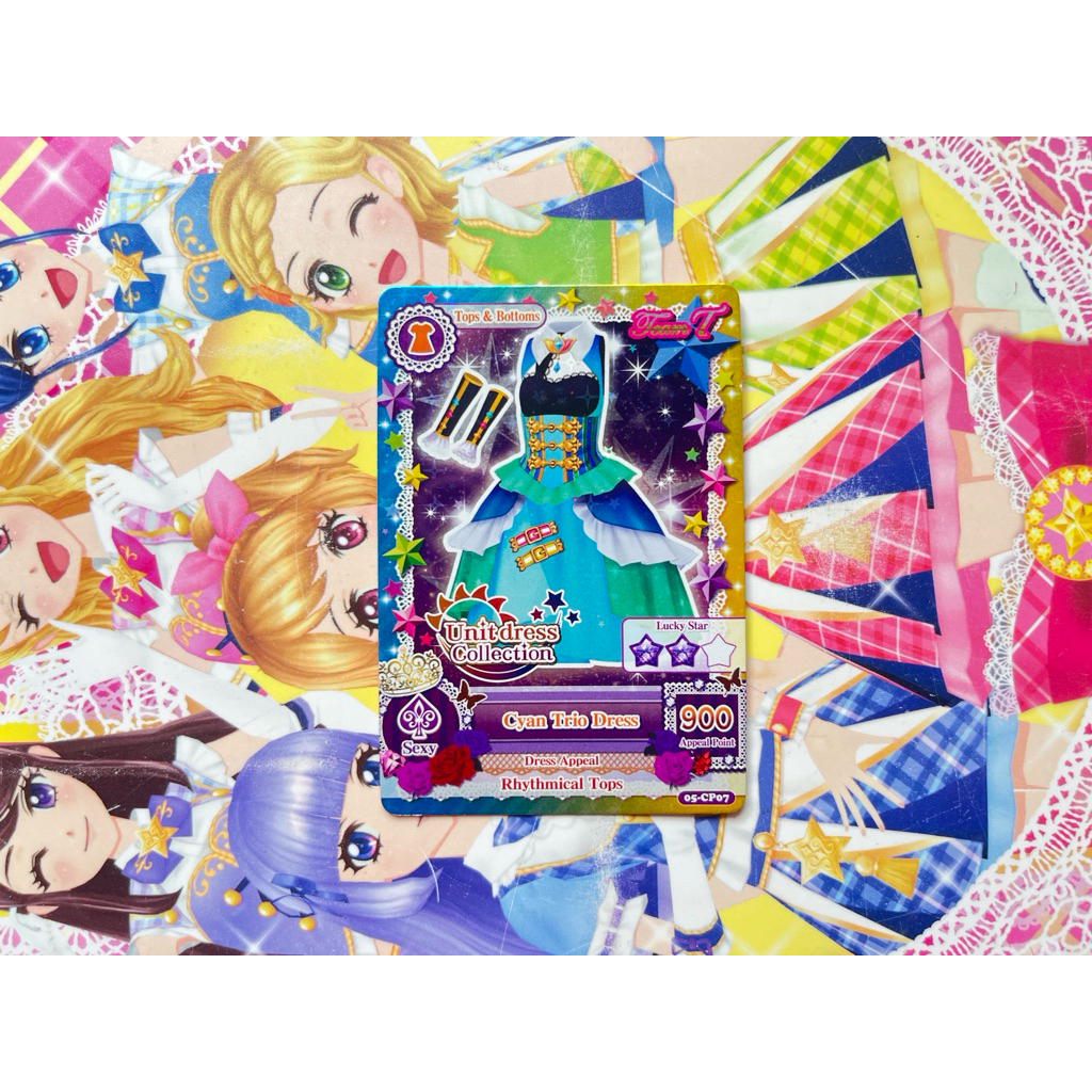 Kartu Aikatsu Tristar Satuan Cyan Trio Dress Mizuki Kanzaki Yurika Todo Kaede Ichinose Campaign Orig