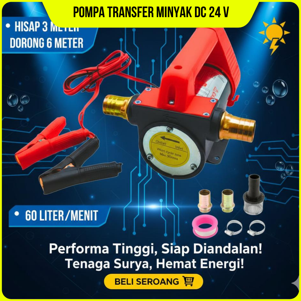 Pompa Sedot Minyak Solar DC 24V Pompa Pemindah Minyak Solar OIL PUMP transfer oli