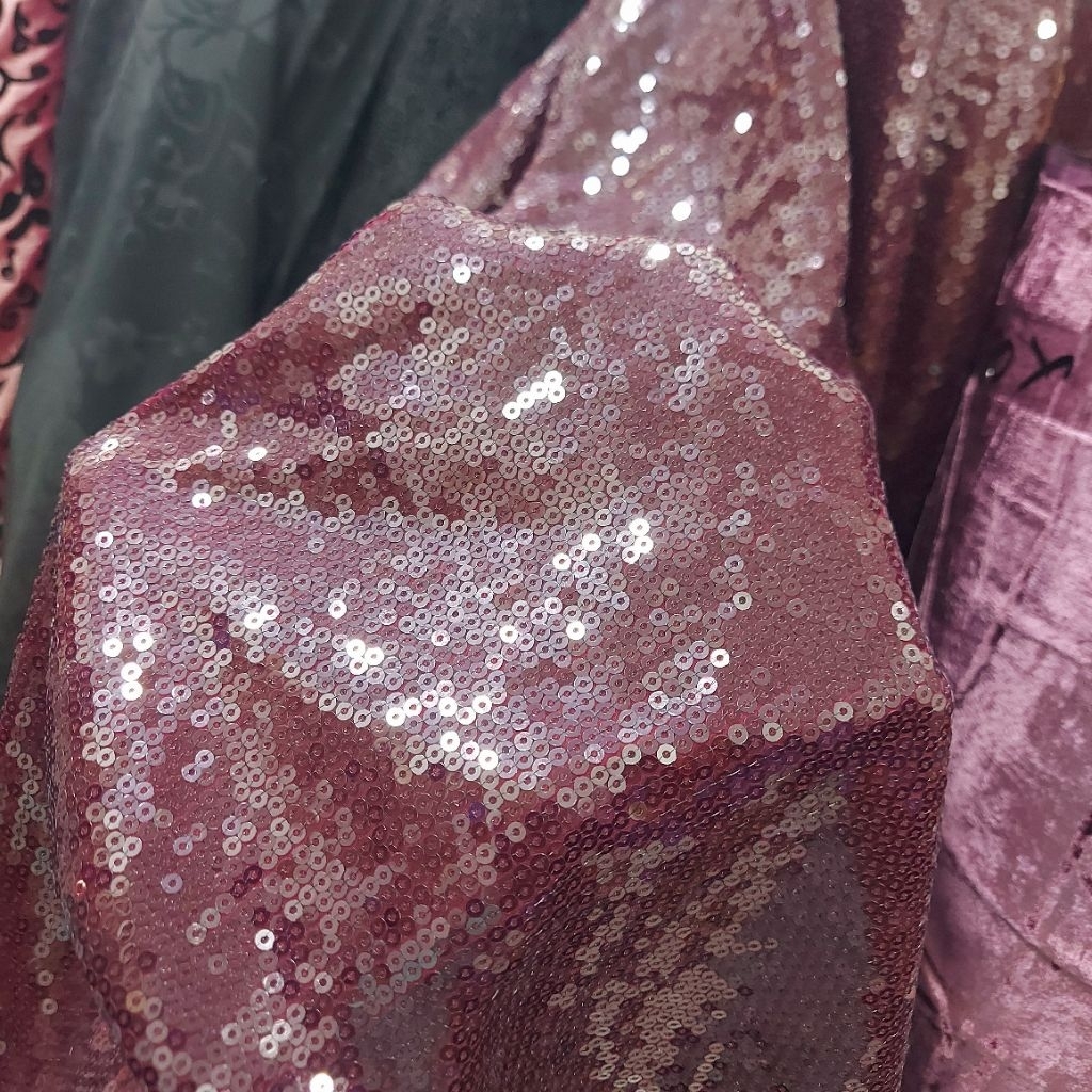 kain payet sequin premium  - kain payet seribu  - kain payet mewah  - kain payet antik ( maron)