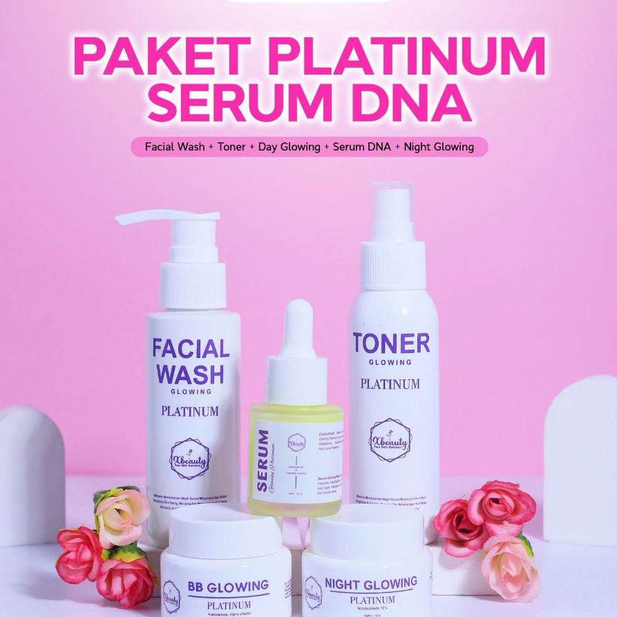 PAKET PLATINUM BB GLOWING SERUM DNA BPOM KEMASAN BARU