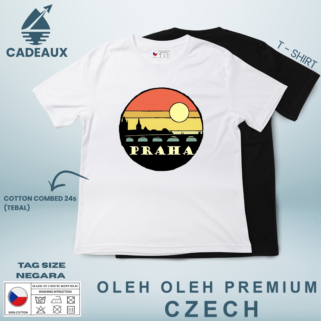 Kaos Oleh Oleh CZECH 31 PAKAI TAG ASAL NEGARA CZECH REPUBLIC T-Shirt Cotton Combed 24s SOUVENIR PREM