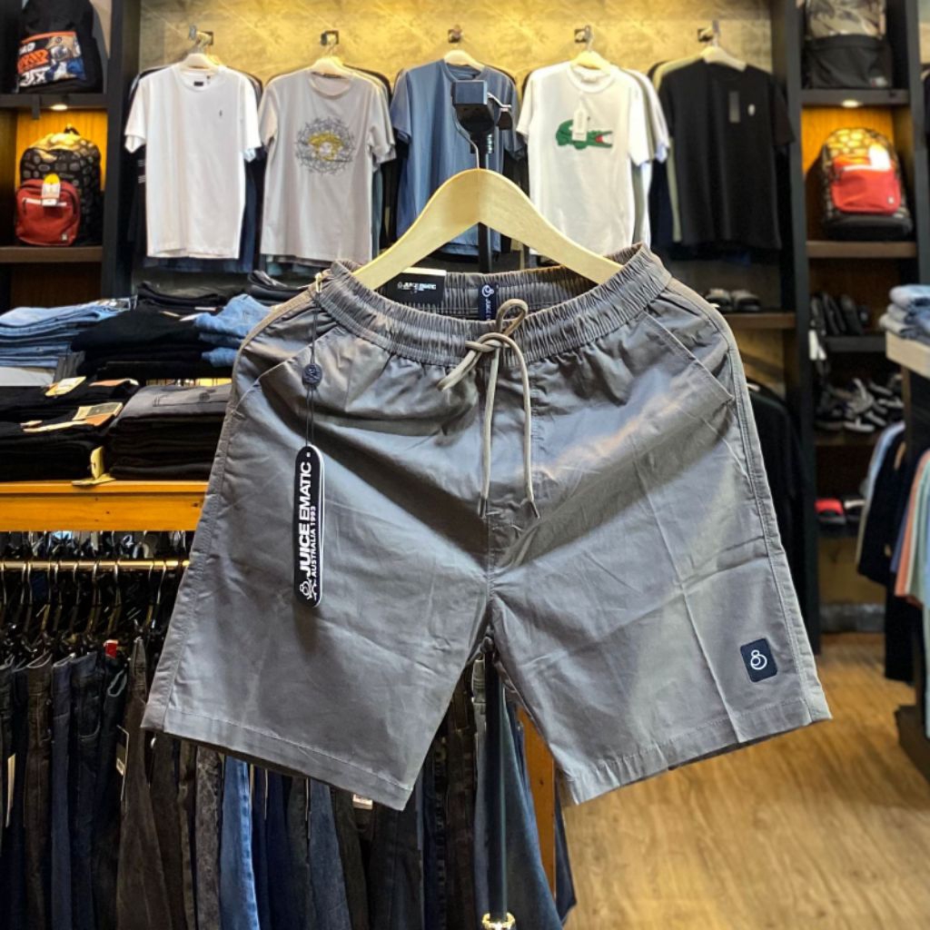 JUICE EMATIC Series — Celana Pendek Katun Twill Streetwear Pria Premium
