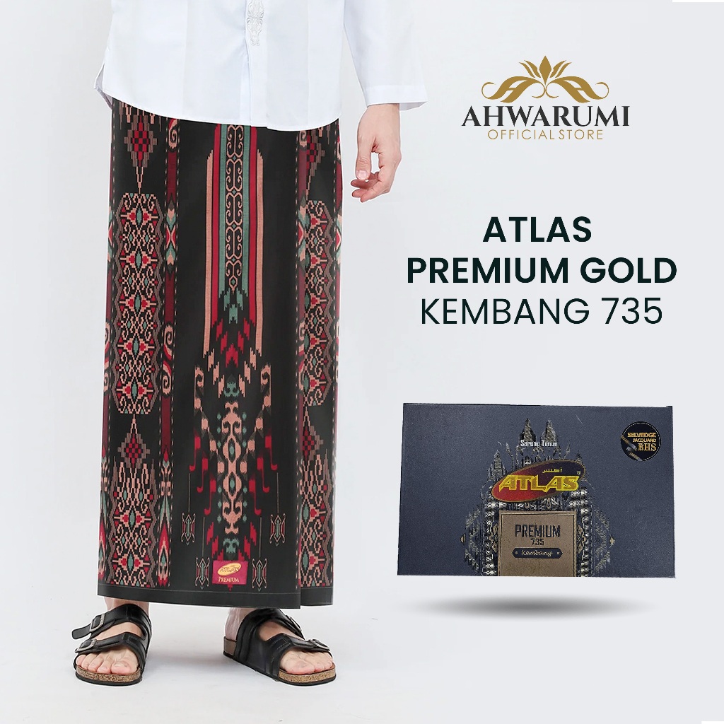 Ahwarumi - Sarung Atlas Premium Gold 735 Selvedge