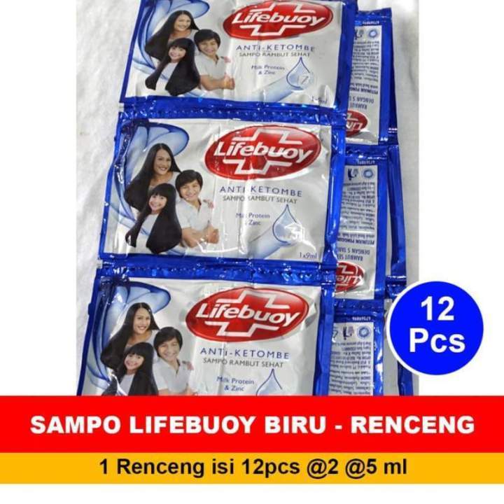 Shampoo Lifebuoy Biru Anti Ketombe 1 Renteng 12 Saset