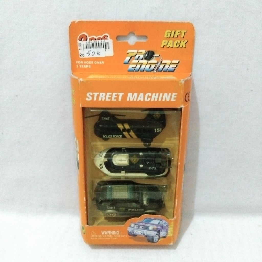 Pioneer Pro Engine Gift Pack Street Machine - Police Force SWAT - Pack Isi 3 Pcs - Diecast Skala 1:6