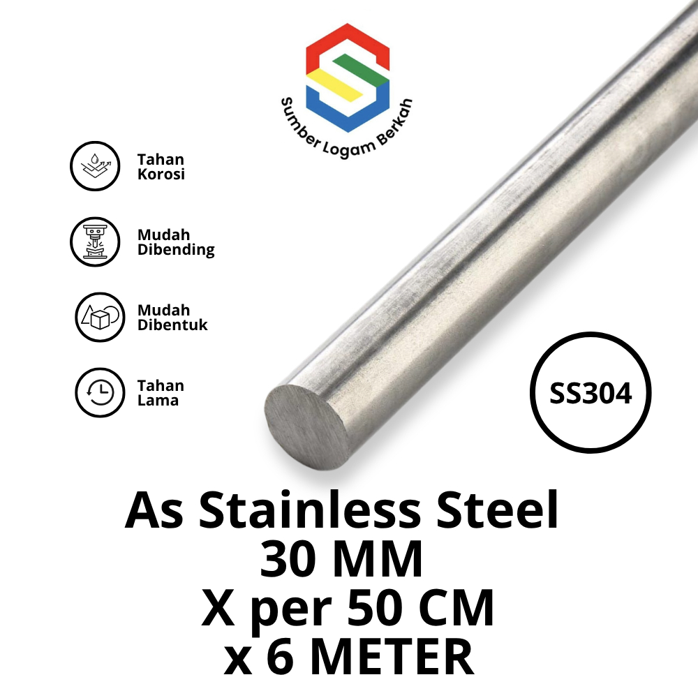 as 30 mm stainless steel 304