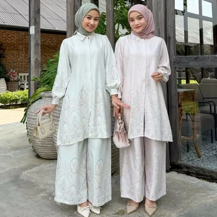 Efabric - Namira Set - Setelan Tunik dan Kulot - Setelan Lebaran Wanita - Setelan Panjang Wanita