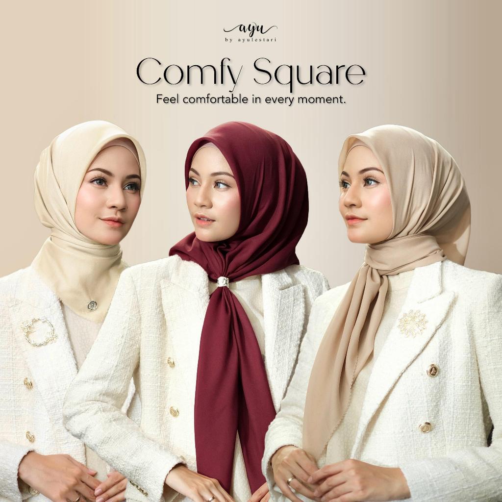 Ayu by Ayu Lestari - Comfy Square | Hijab Segiempat Polos