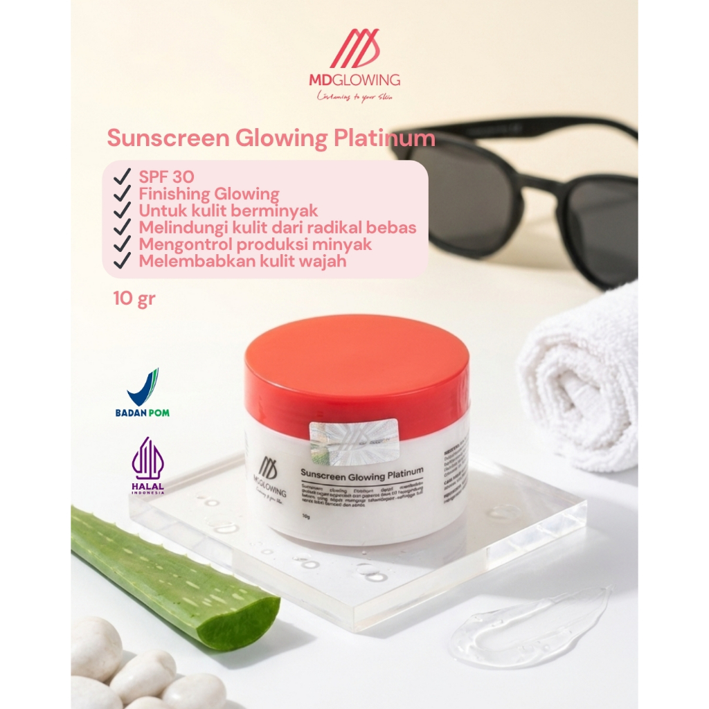 Sunscreen Glowing Platinum By MD Glowing MDGlowing Skin