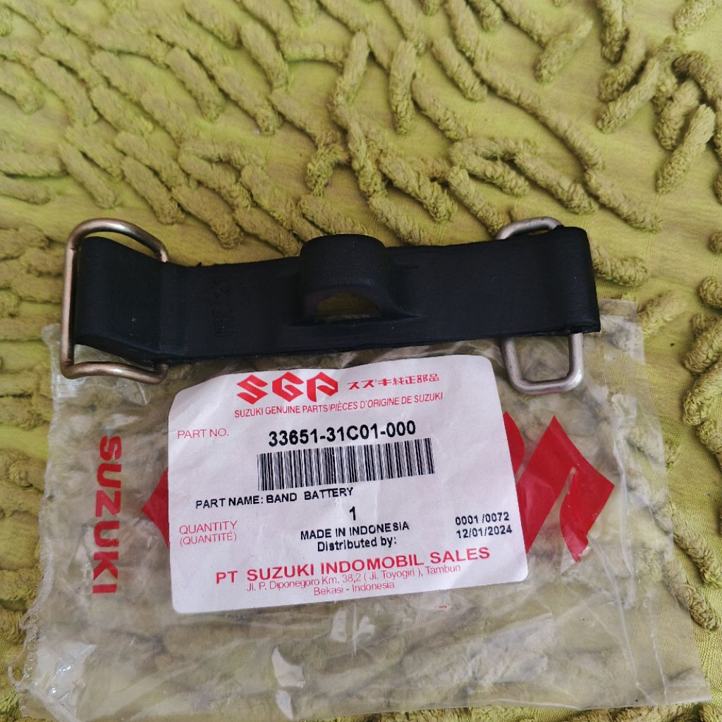 KARET PENGIKAT AKI MOTOR SUZUKI SMASH FD 110 NEW SMASH SHOGUN SATRIA 2TAK HIU LUMBA ORIGINAL SGP 336