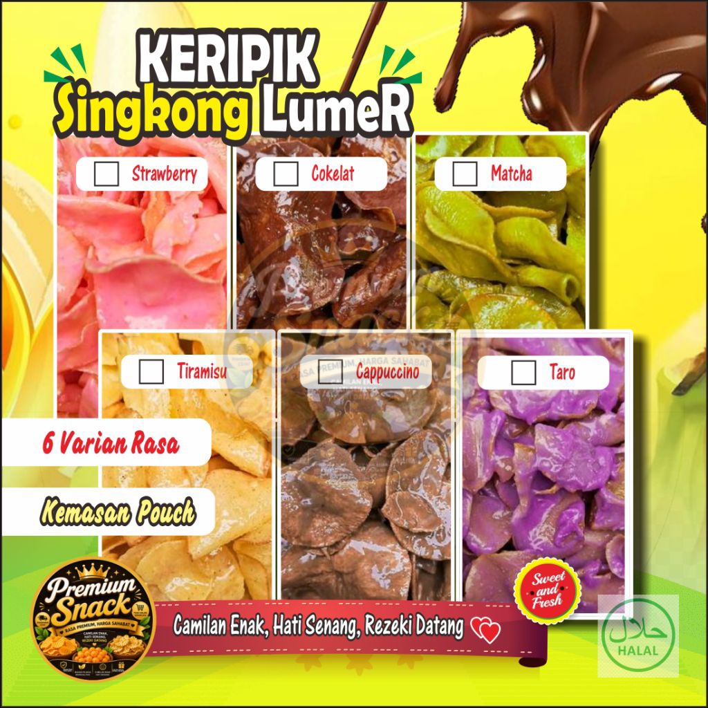 Keripik Singkong Lumer Kemasan Pouch 50gr