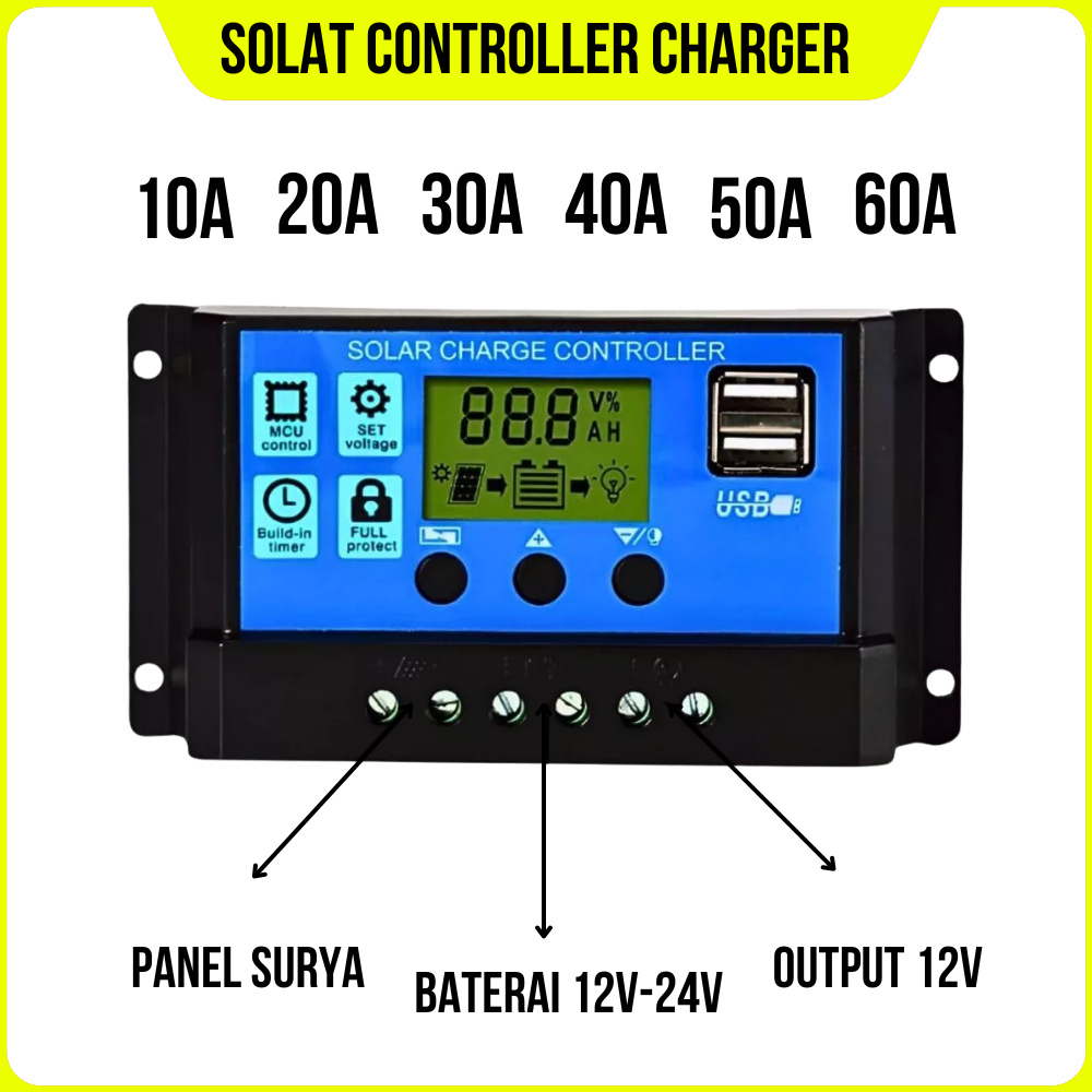 Controller Solar Charger Controller Solar Panel 10A 20A 30A 40A 50A 60A