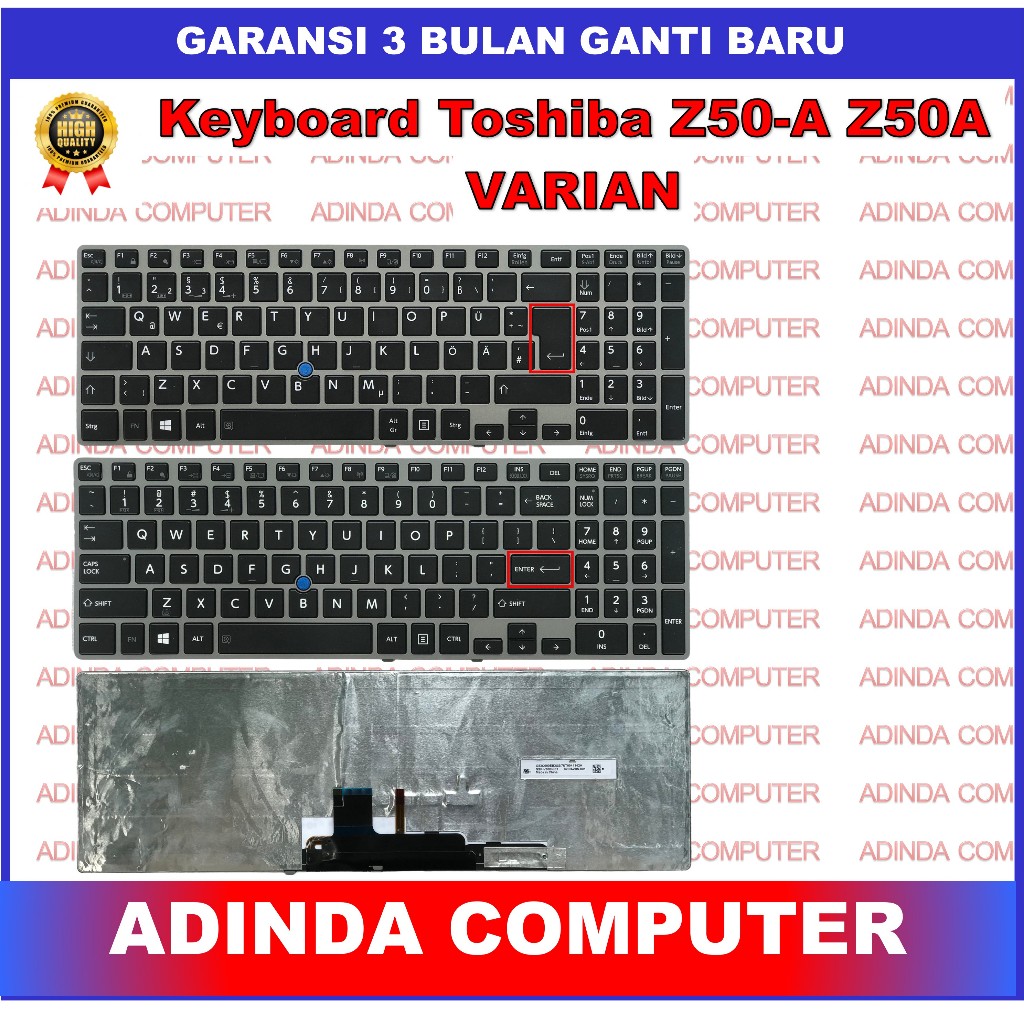 Keyboard Toshiba Tecra Z50-A Z50-A5101L Z50-A5302M Z50-A1502 Z50-B Backlight