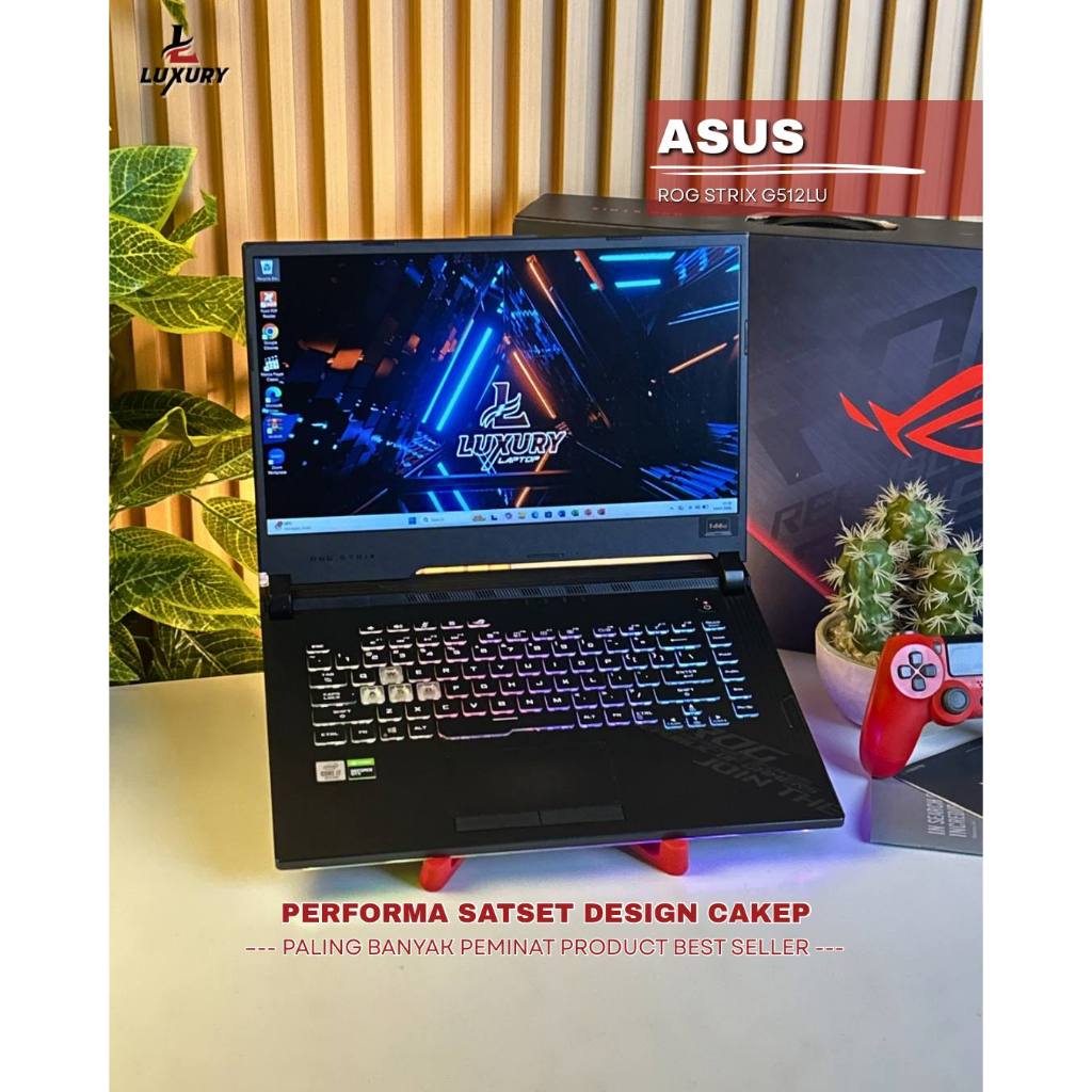 LAPTOP ASUS ROG STRIX G512LU NVIDIA GTX 1660 TI SSD 512GB RAM 8GB DDR4 FULL RGB SECOND