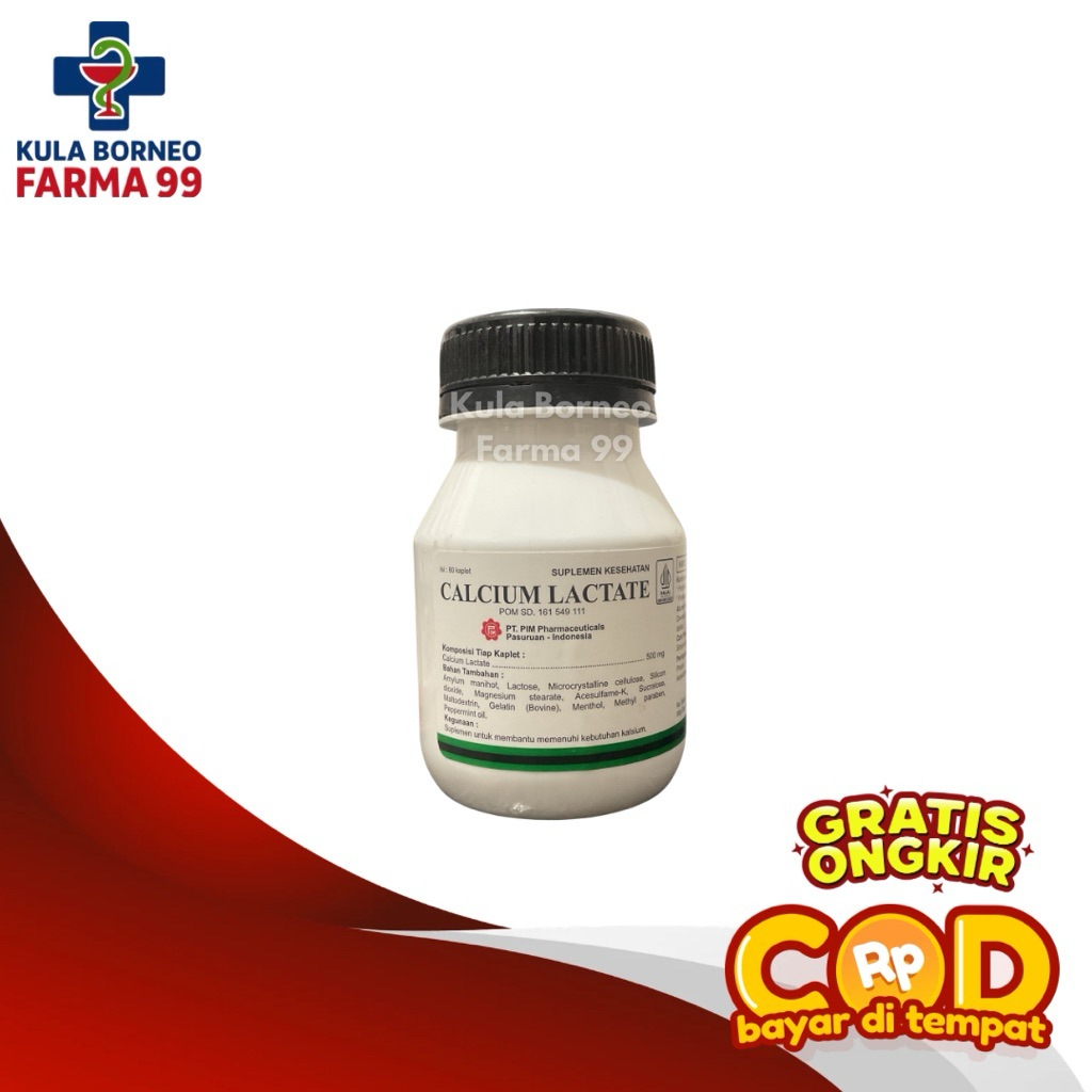 PIM Calcium Lactate 80 Kaplet (Kalk)
