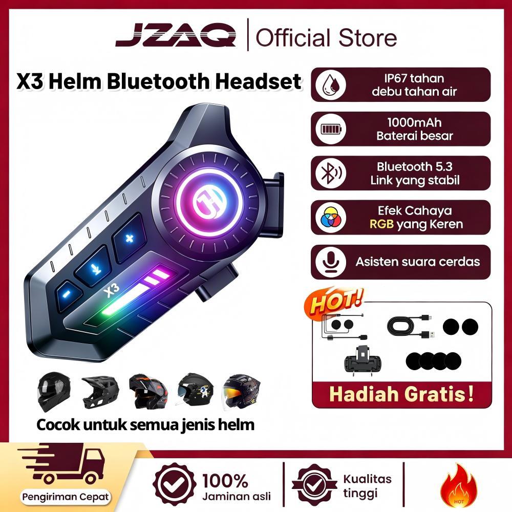 JZAQ X3 Y20 X10 Y12 Helm Sepeda Motor Bluetooth 6.0 Headset intercom Hands Free Call Kit