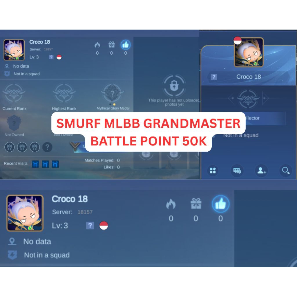 AKUN SMURF MLBB GRANDMASTER