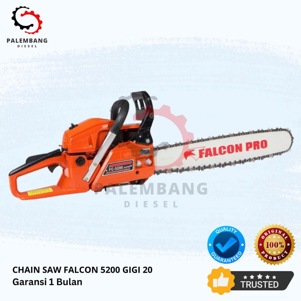 MESIN GERGAJI POTONG KAYU / CHAINSAW BAR 20" LASER FC5200 PRO FALCON