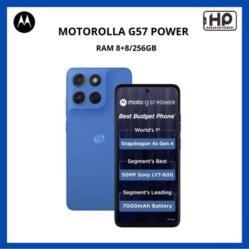 HANDPHONE MOTOROLA G57 POWER RAM 8+8/256GB