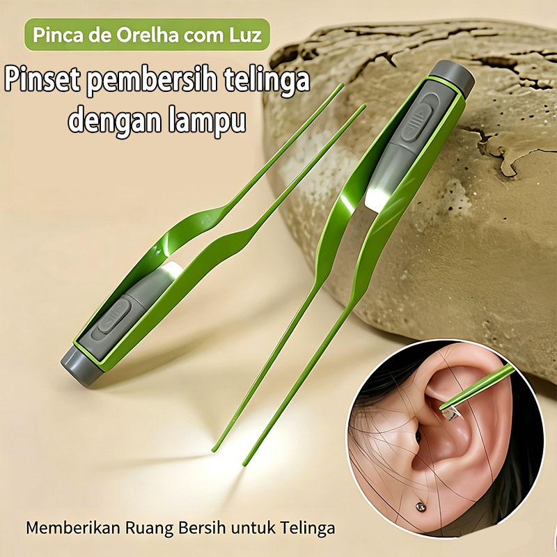 Alat pembersih telinga dengan lampu, membersihkan telinga  , penjepit kotoran telinga, cocok untuk a
