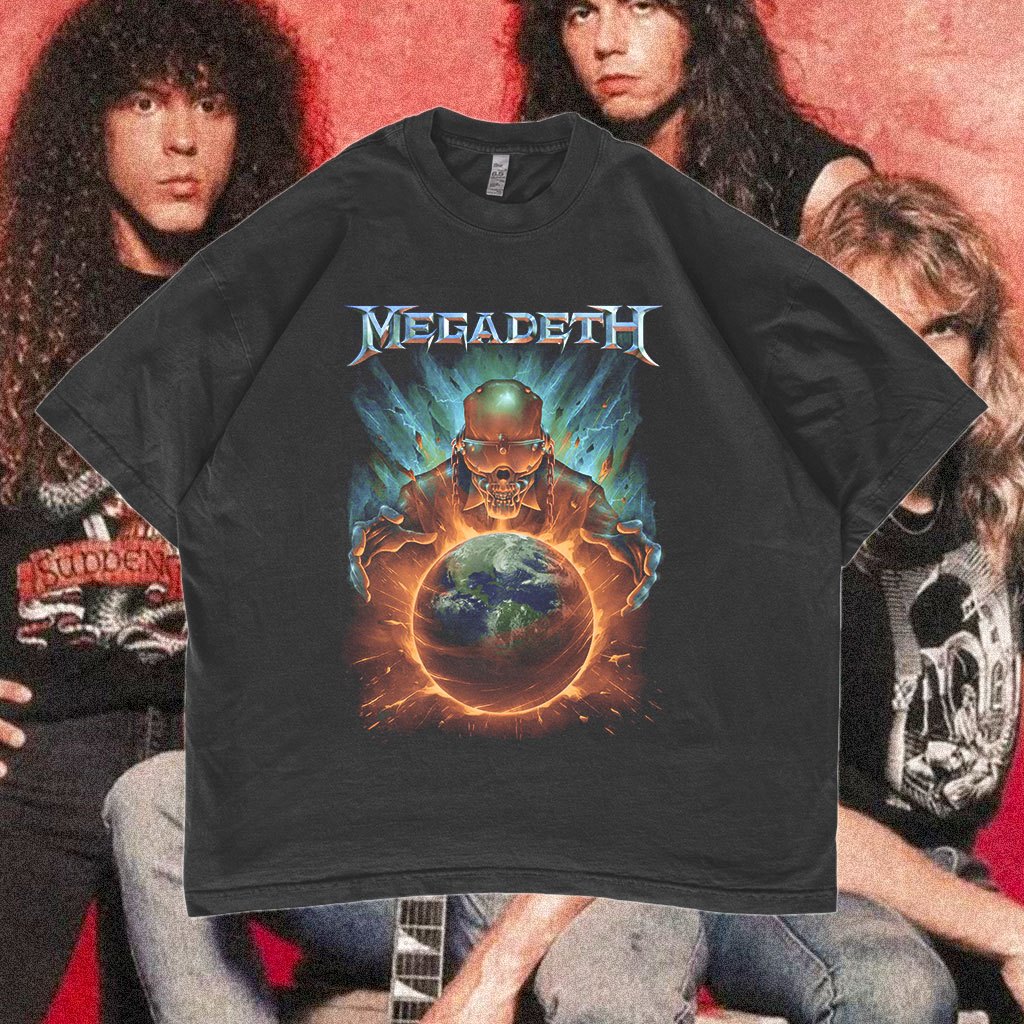 Kaos Band Megadeth Oversized T-shirt Vintage