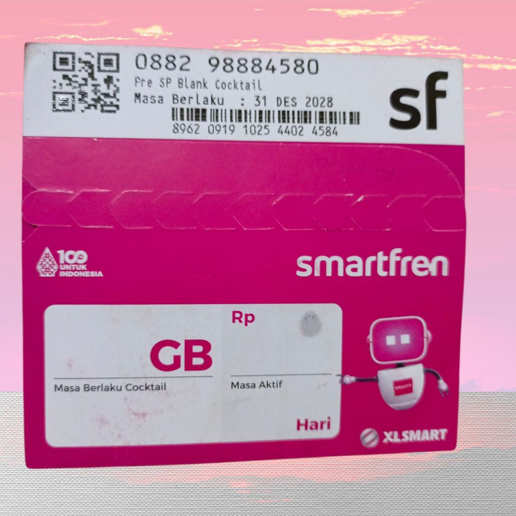 nomor cantik smartfren 88 29 888 45 80 isi kuota 3gb jaringan 5G