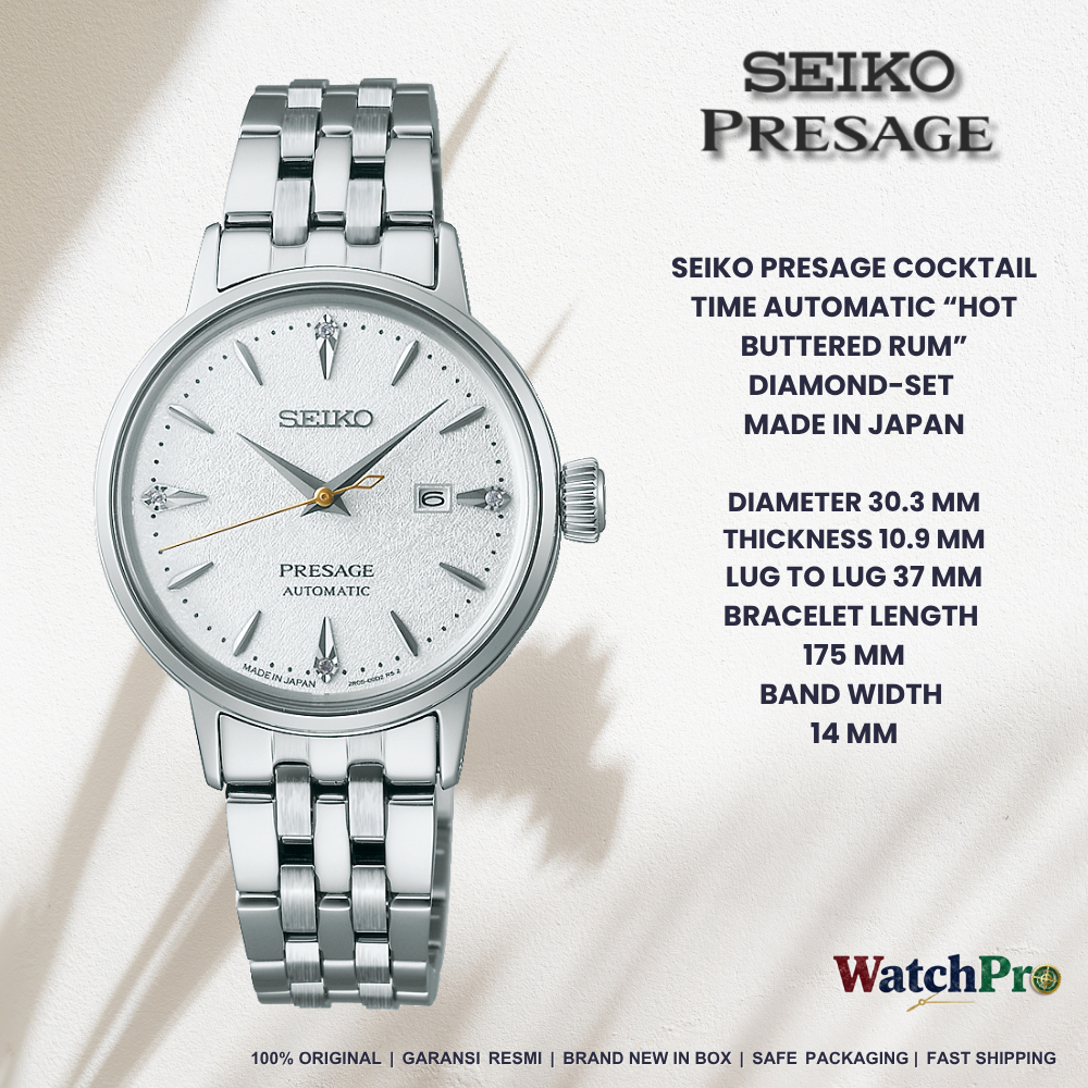 Seiko Presage SRE017 Cocktail Time SRE017J1 Automatic “Hot Buttered Rum” Diamond-Set 30mm JDM Origin