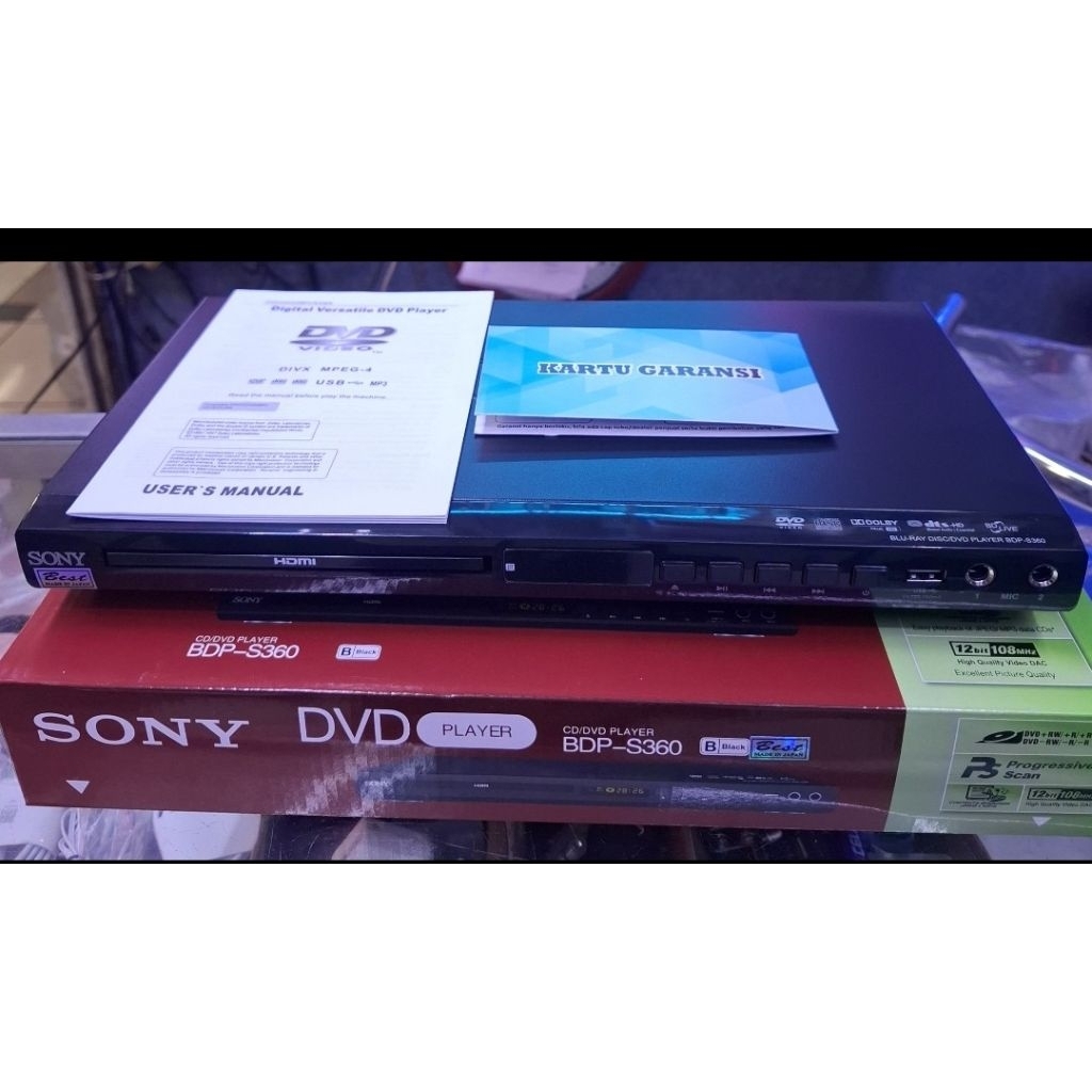 DVD SONY BDP S 360 DVD PLAYER SONY DVD VCD MP3 MP4 CD VCD USB KARAOKE INPUT JACK MIC SUPER KARAOKE