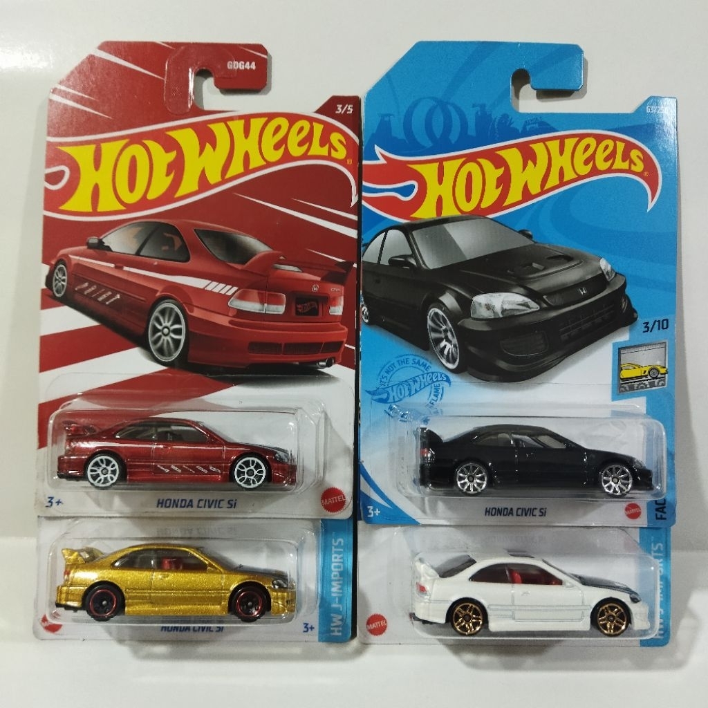 Hot Wheels Series HONDA CIVIC Si Merah Gold Hitam Putih Miniatur Diecast Honda Ferio
