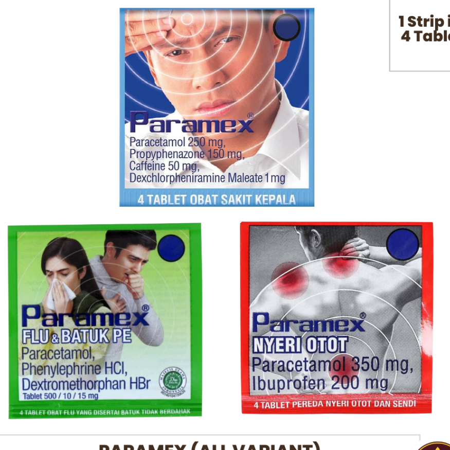 PARAMEX TABLET ISI 4 TAB I 5 STRIP