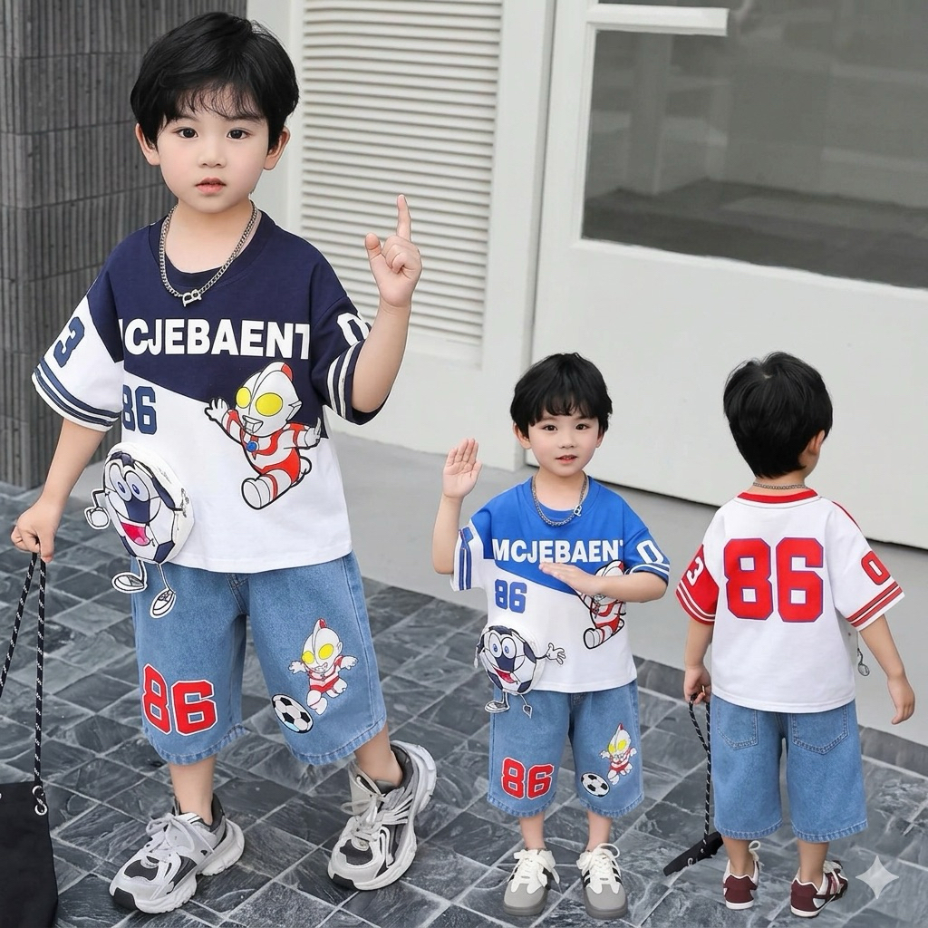 PO | #032 2in1 Setelan Anak Laki-Laki Ultraman